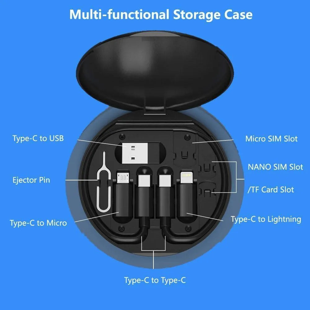 5-in-1 60W Fast Charging Data Cable Set All in One Compatible with All Devices