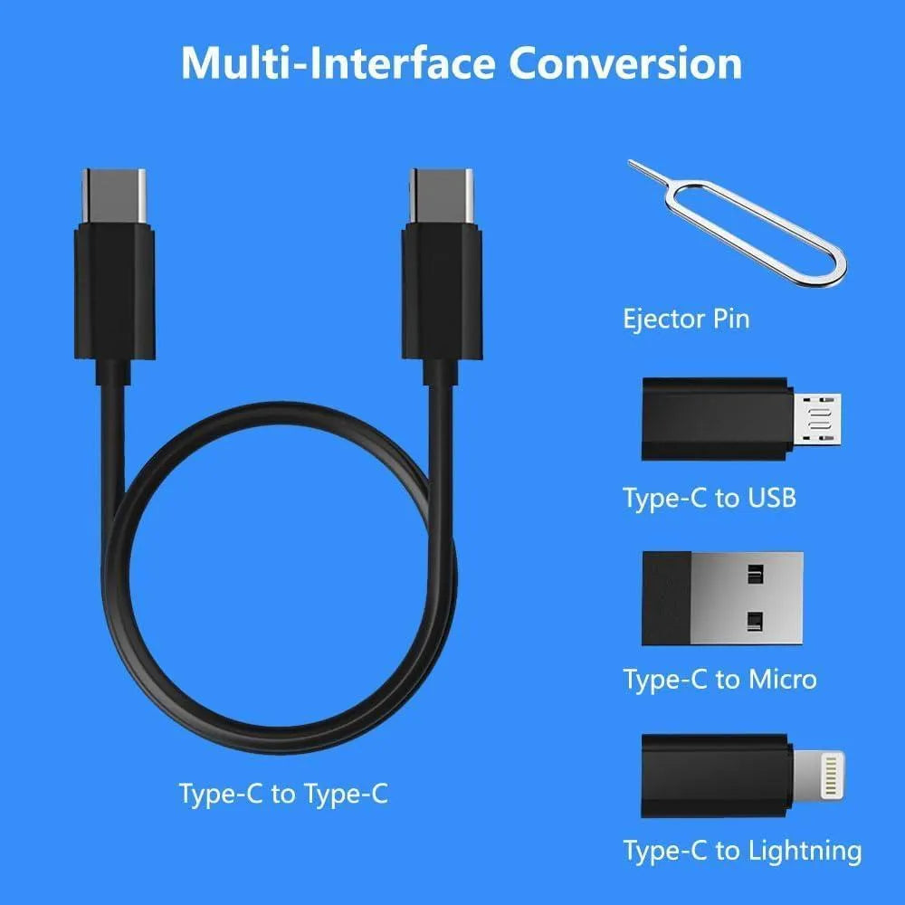 5-in-1 60W Fast Charging Data Cable Set All in One Compatible with All Devices