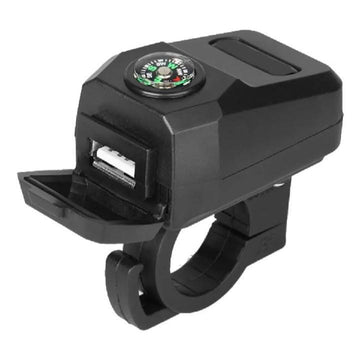 Motorcycle Mobile USB Charger 2A With Compass
